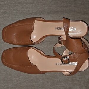 Roserwish Cognac Wedge Heel Shoes